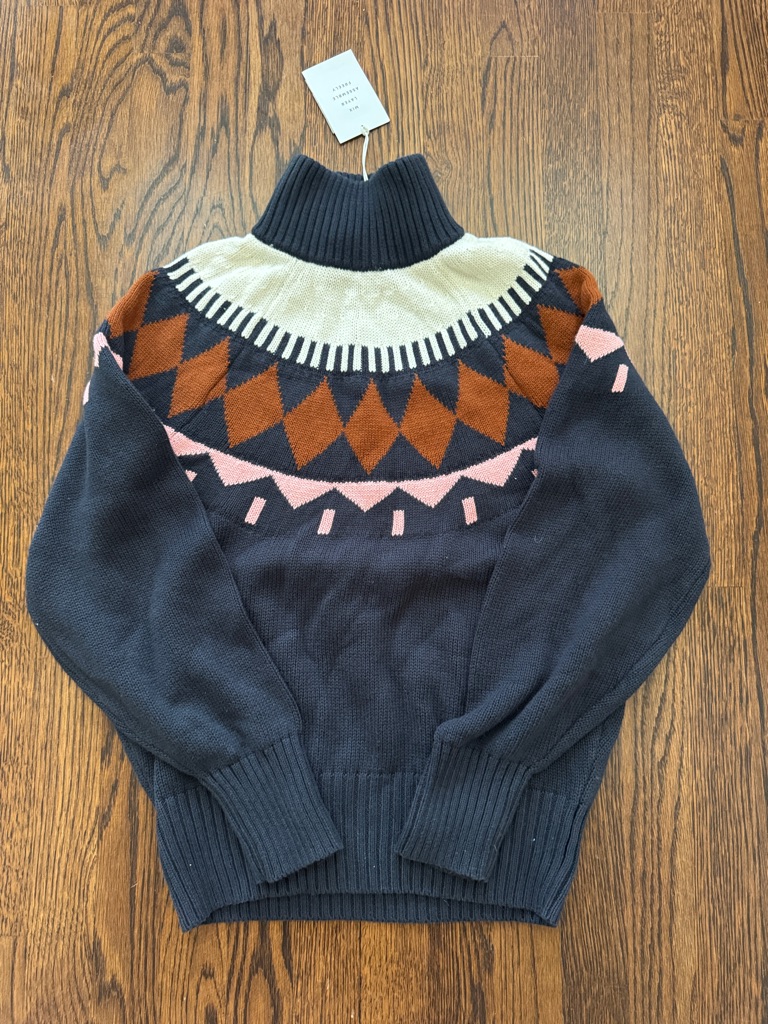 Free Assembly Ribbed Turtleneck Fair Isle Sweater  Brand